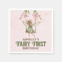 Fée Bow Rose Premier Anniversaire Personnalisé