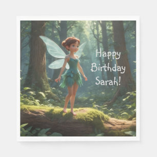 Serviette En Papier Fée dans la forêt Anniversaire