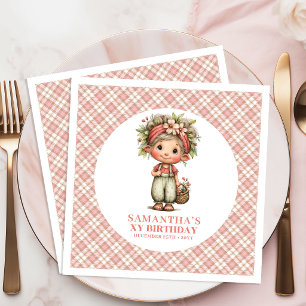 Serviette En Papier Fée Étincelante Floral Pastel Fête d'anniversaire