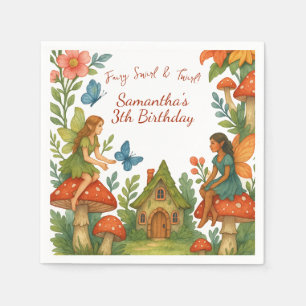 Serviette En Papier Fée magique sauvage Jardin fête d'anniversaire -