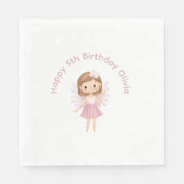 Serviette En Papier Fée personnalisable Joyeux anniversaire