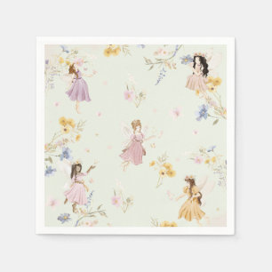 Serviette En Papier Fées Fleur sauvage Fleurs de prairie Anniversaire