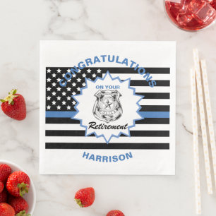 Serviette En Papier Félicitations à la police retraitée Retraite