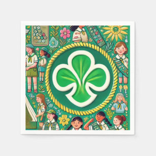 Serviette En Papier Félicitations à l'honneur des filles scout pour le