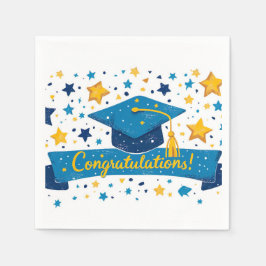 Serviette En Papier Félicitations à l'obtention du diplôme Napkins