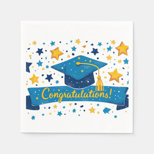 Serviette En Papier Félicitations à l'obtention du diplôme Napkins (Devant)