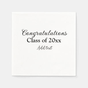 Serviette En Papier Félicitations de graduation simples clas d'ajout m