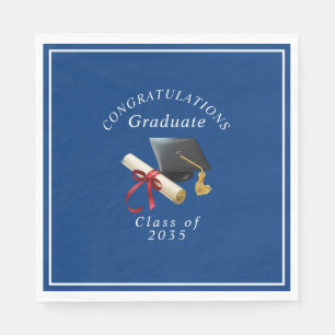 Serviette En Papier Félicitations diplômé chapeau de diplômé diplôme