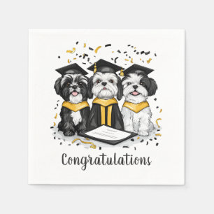 Serviette En Papier Félicitations Diplôme Chih Tzu Chiens