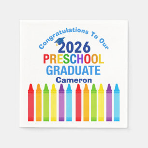 Serviette En Papier Félicitations diplômé de maternelle fête personnal