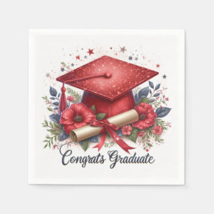 Serviette En Papier Félicitations Diplômé, Diplôme et Diplôme
