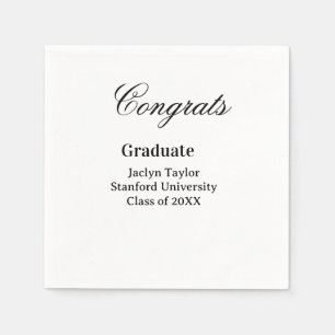 Serviette En Papier Félicitations diplôme nom université nom promotion