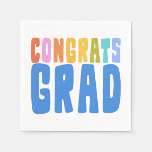 Serviette En Papier Félicitations Grad Cute Colorful Graduation