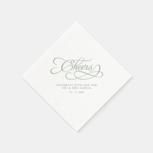 Serviette En Papier Félicitations Monsieur et Madame Mariage Calligrap