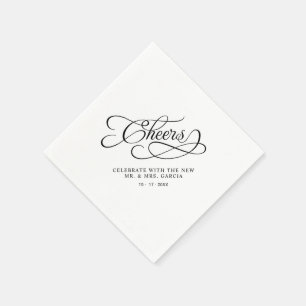 Serviette En Papier Félicitations Monsieur et Madame Mariage Calligrap