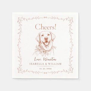 Serviette En Papier Félicitations personnalisées Mariage Chien Animal