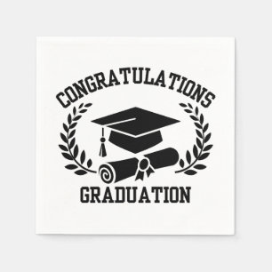 Serviette En Papier Félicitations Pour La Graduation 3 Ply Napkins