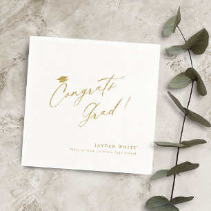 Serviette En Papier Félicitations pour le diplômé en calligraphie mode