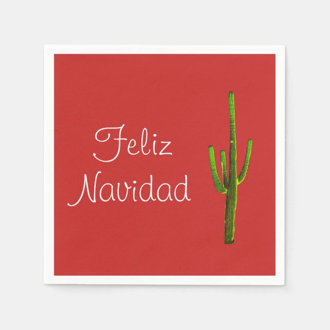 Serviette En Papier Feliz Navidad (Devant)