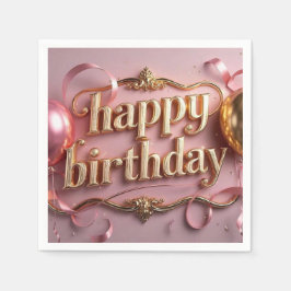 Serviette En Papier Feminine anniversaire luxueux élégant extravagant