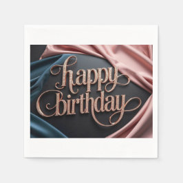 Serviette En Papier Feminine anniversaire luxueux élégant extravagant