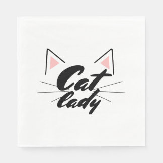 Serviette En Papier femme de chat