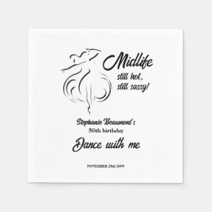 Serviette En Papier Femme Drôle 50e Anniversaire Encore Chaud