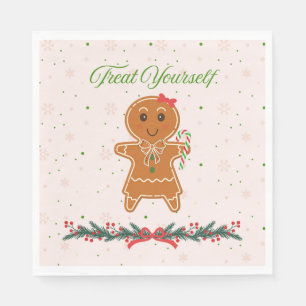 Serviette En Papier Femme en pain d'épice de Noël
