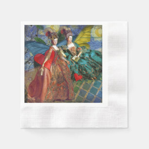 Serviette En Papier Femme Papillon Capricieuse Gémeaux Gothique Classi