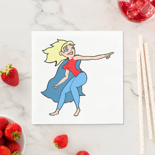 Serviette En Papier Femme Super-héroïne