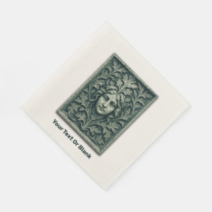 Serviette En Papier Femme verte - Pierre
