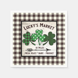 SERVIETTE EN PAPIER FERM HOUSE ST PATRICK'S DAME SHAMROCK DÉCOUPAGE AR