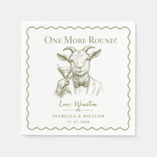 Serviette En Papier Ferme de mariage chèvre personnalisée Cocktail rus