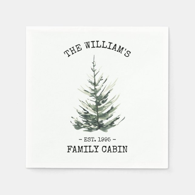 Serviette En Papier Ferme de sapin de Noël personnalisée (Devant)