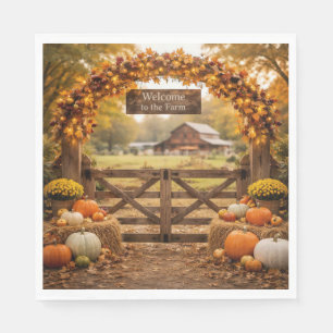 Serviette En Papier Ferme de Thanksgiving