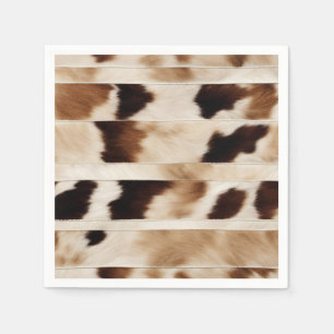 Serviette En Papier Ferme Ranch Rustique Peau de Vache Country Western