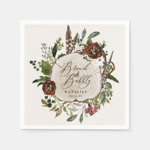 Serviette En Papier Ferme rustique Bourgogne botanique douche de nage