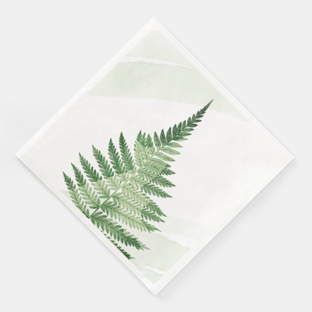 Serviette En Papier Ferme verte minimaliste (Coin)