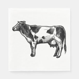 Serviette En Papier Ferme Vie Paysanne Amoureux Vaches Mariage Agricul
