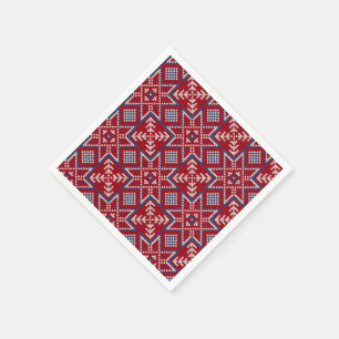 Serviette En Papier Festif Motif scandinave
