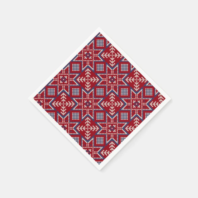Serviette En Papier Festif Motif scandinave (Coin)