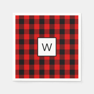 Serviette En Papier Festif Red Black Buffalo Check
