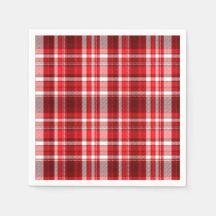 Festif rouge et blanc plaid