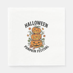 Serviette En Papier Festival de citrouilles d'Halloween Jack O Lantern