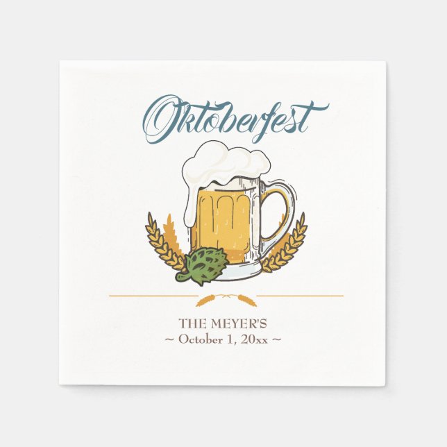 Serviette En Papier Festival de la bière Oktoberfest (Devant)