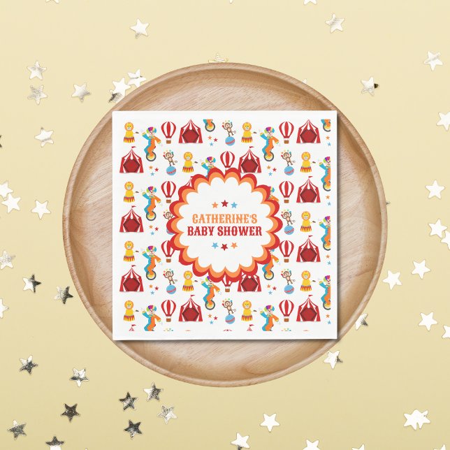 Serviette En Papier Festival du Carnaval de cirque Baby shower (Créateur téléchargé)