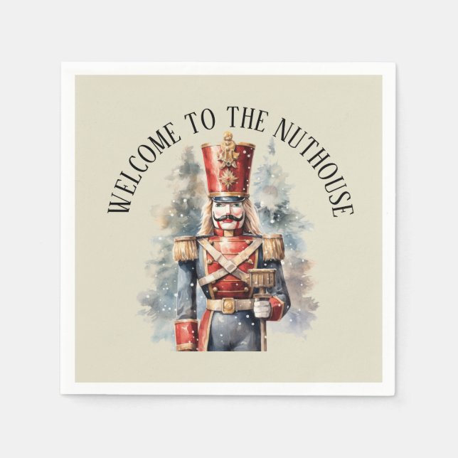 Serviette En Papier Festive Christmas nutcracker party (Devant)
