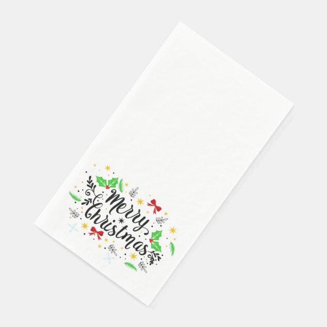 Serviette En Papier Festive Joyeux Noël (Coin)