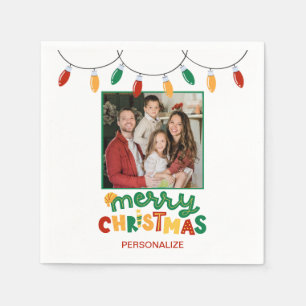 Serviette En Papier Festive Joyeux Noël personnalisées serviettes en p