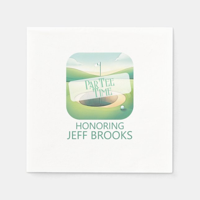 Serviette En Papier Fête à thème de golf (Devant)